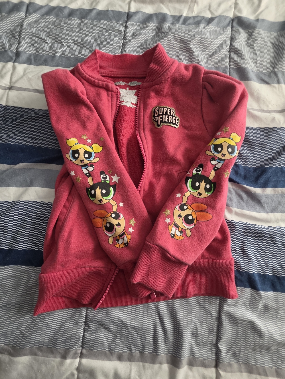 Powerpuff Girls Pink Kids Zip-Up Jacket - Super Fierce